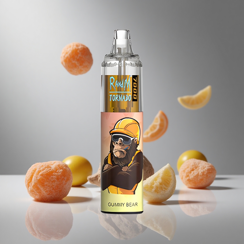 RandM Fumot Tornado 7000パフ グミベア 14ML メッシュコイル