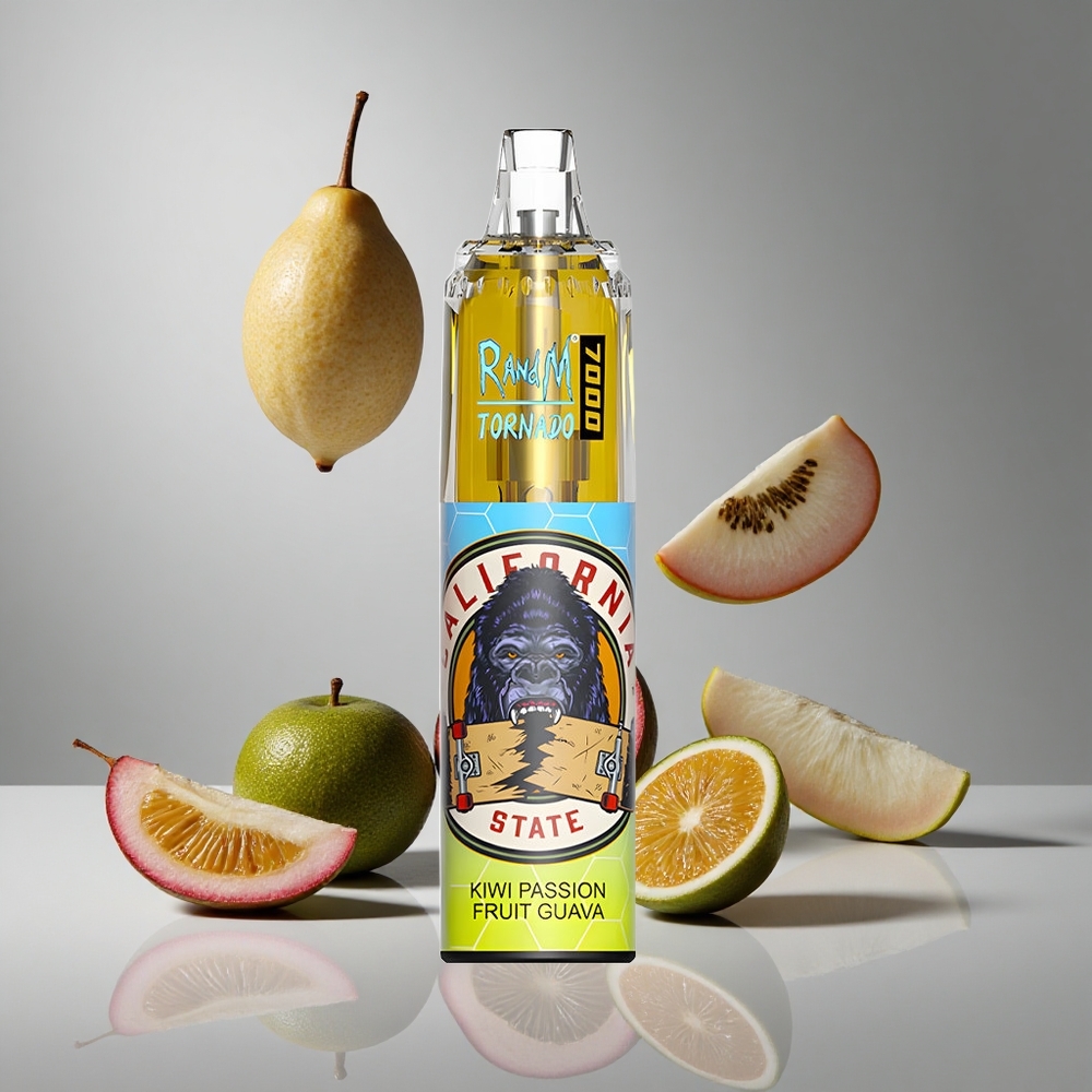 RandM Fumot Tornado 7000 パフ キウイパッションフルーツグアバ 14ML メッシュコイル