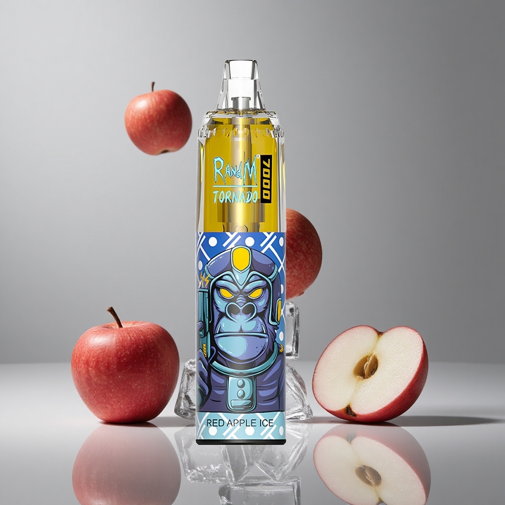 RandM Fumot Tornado 7000パフ レッドアップルアイス 14ML メッシュコイル