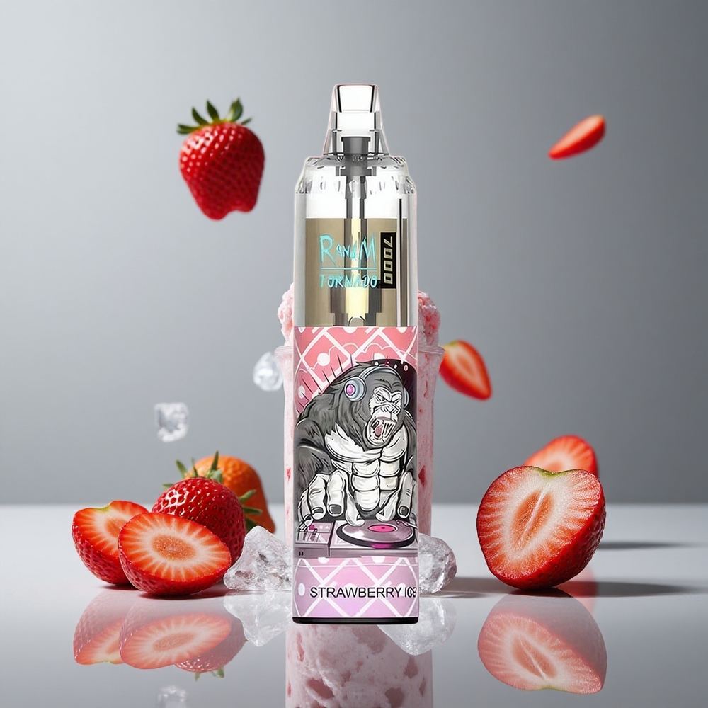 RandM Fumot Tornado 7000パフ ストロベリーアイス 14ML メッシュコイル