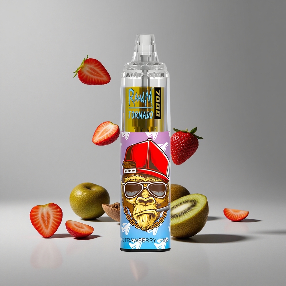 RandM Fumot Tornado 7000パフ ストロベリーキウイ 14ML メッシュコイル