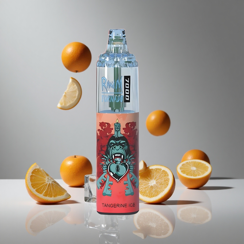 RandM Fumot Tornado 7000パフ タンジェリンアイス 14ML メッシュコイル