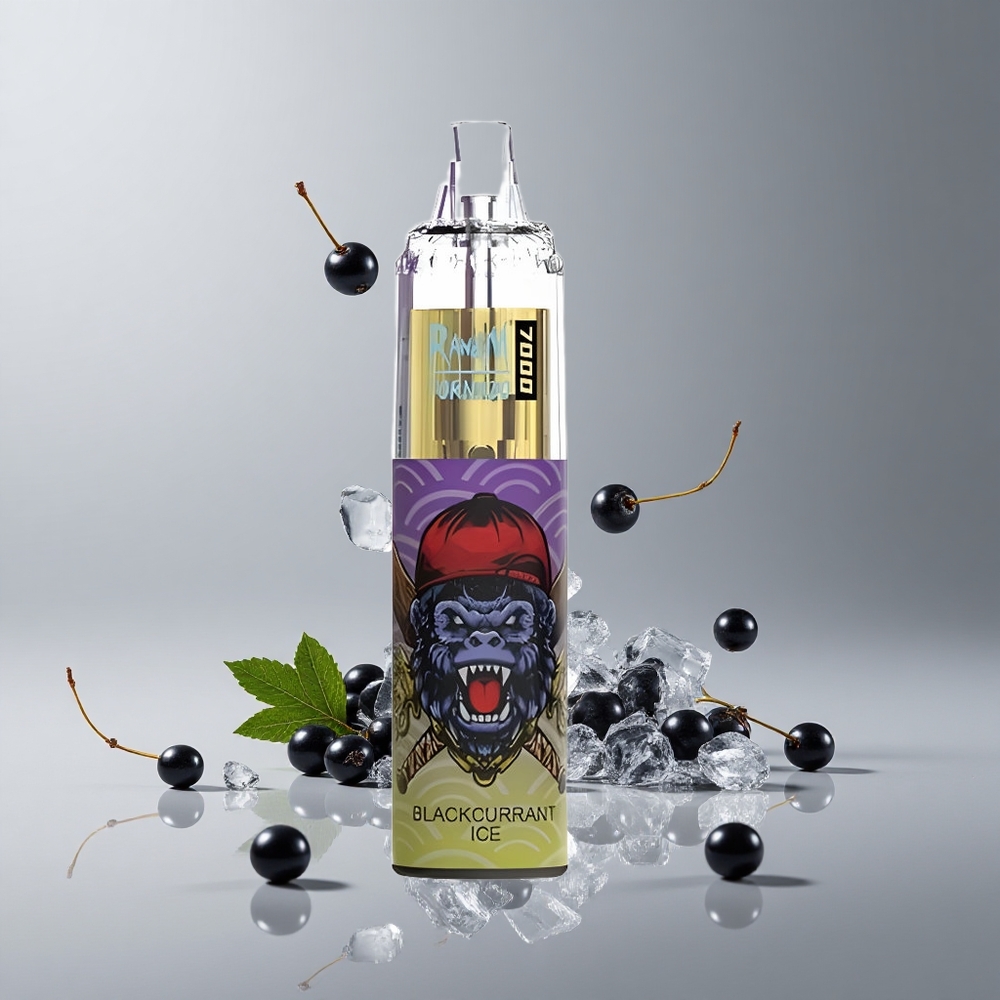 RandM Fumot Tornado 7000パフ 黒カシスアイス 14ML Eリキッド メッシュコイル