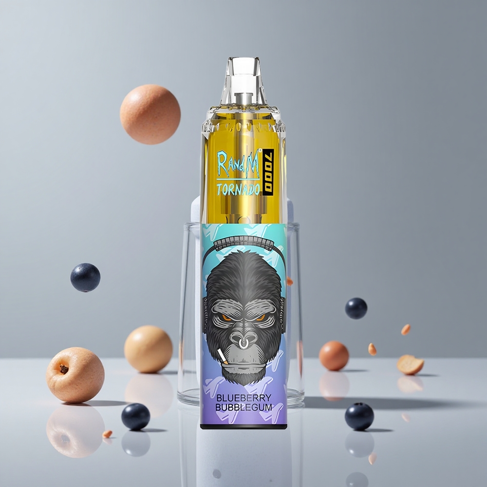 RandM Fumot Tornado 7000パフ ブルーベリーバブルガム 14ML Eリキッド メッシュコイル