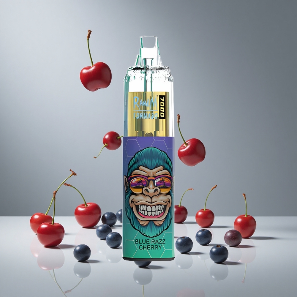 RandM Fumot Tornado 7000パフ ブルーレズチェリー 14ML Eリキッド 850MAHバッテリー