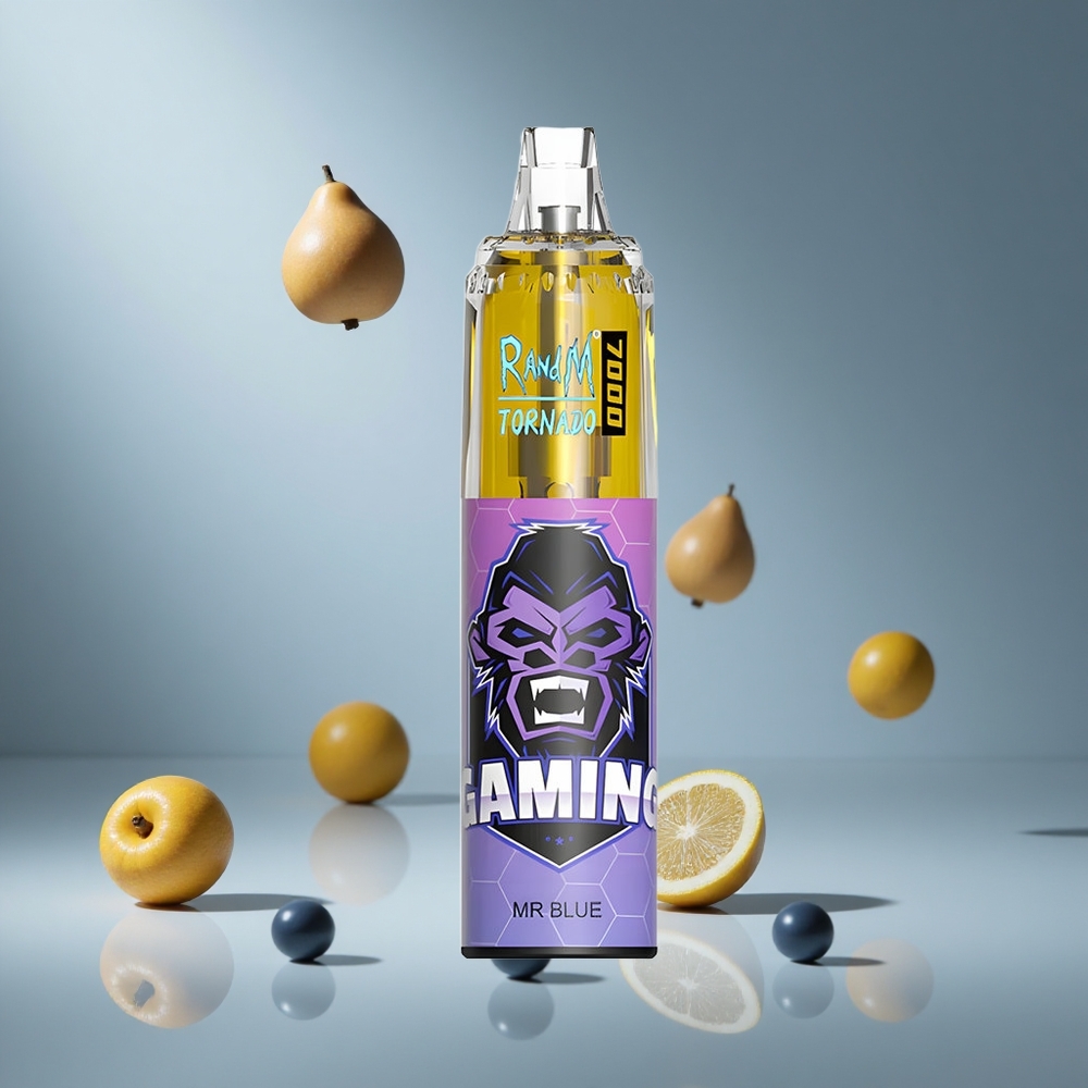 RandM Fumot Tornado 7000パフ 青 (14ML Eリキッド 850MAH バッテリー)