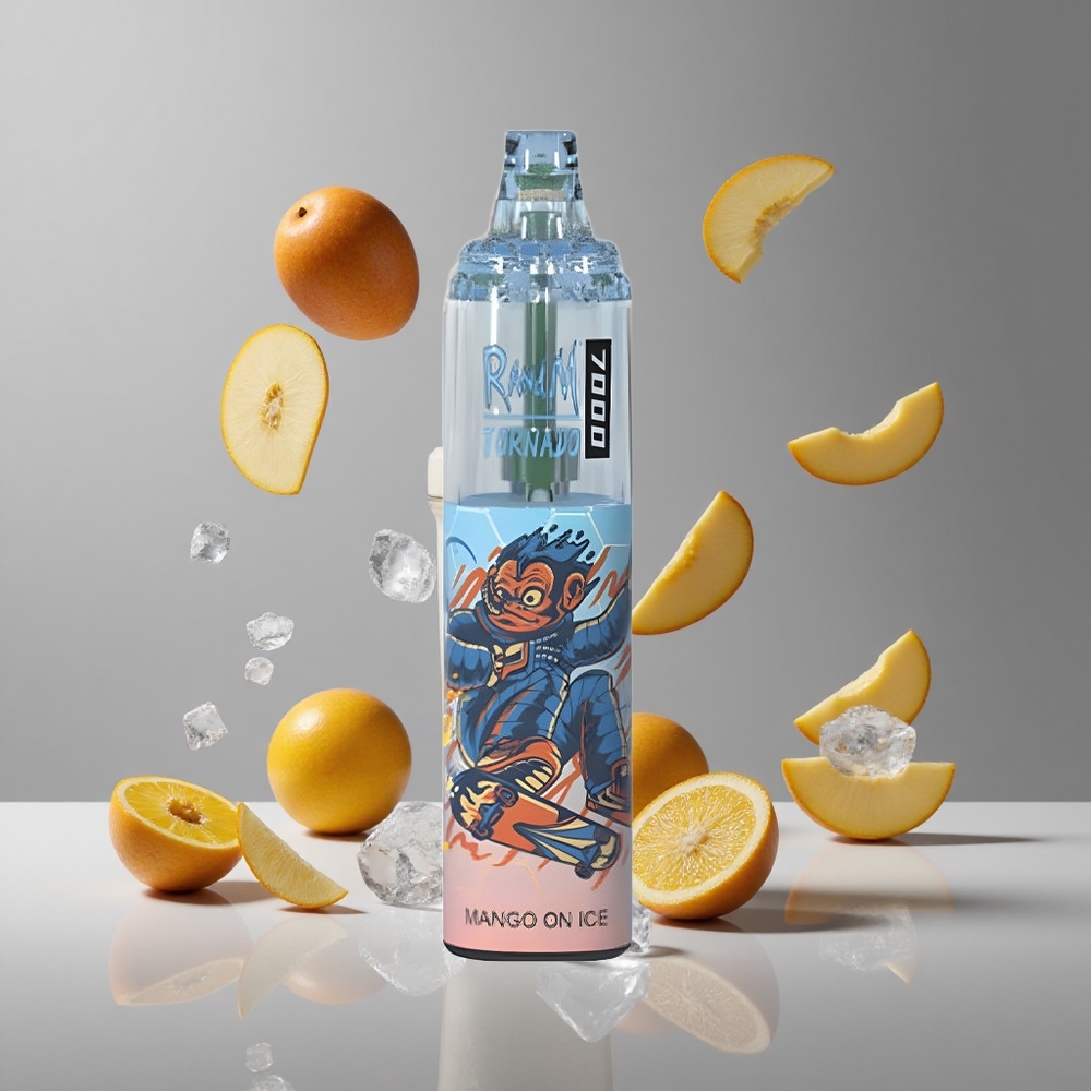 RandM Fumot Tornado 7000パフ マンゴーオンアイス 14ML Eリキッド 850MAHバッテリー
