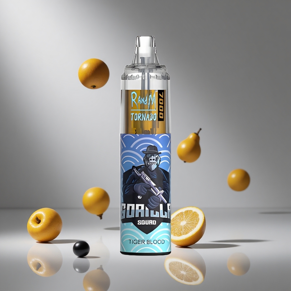 RandM Fumot Tornado 7000パフ タイガーブラッド（14ml メッシュコイル）