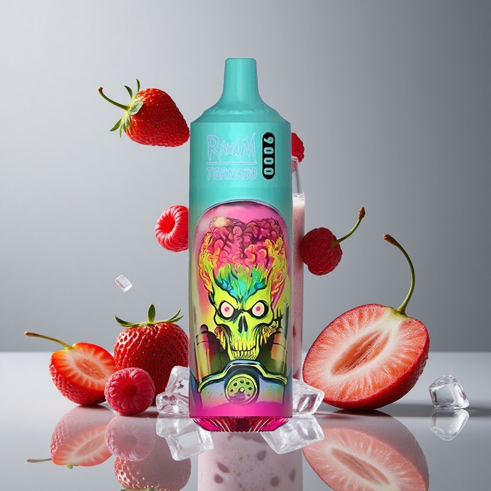 RandM Fumot Tornado 9000パフ いちご ラズベリー さくらんぼ アイス 18mL 850mAh