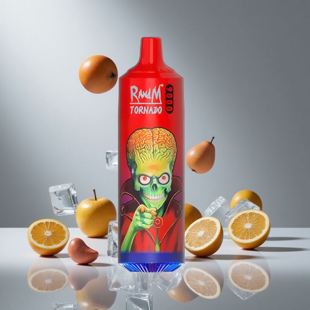 RandM Fumot Tornado 9000パフ 850mAh充電式 メッシュコイル ラッシュアイス