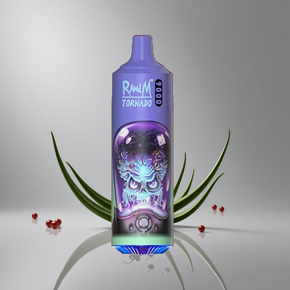 RandM Fumot Tornado 9000パフ アロエグレープ 850mAh充電式 18mLメッシュコイル