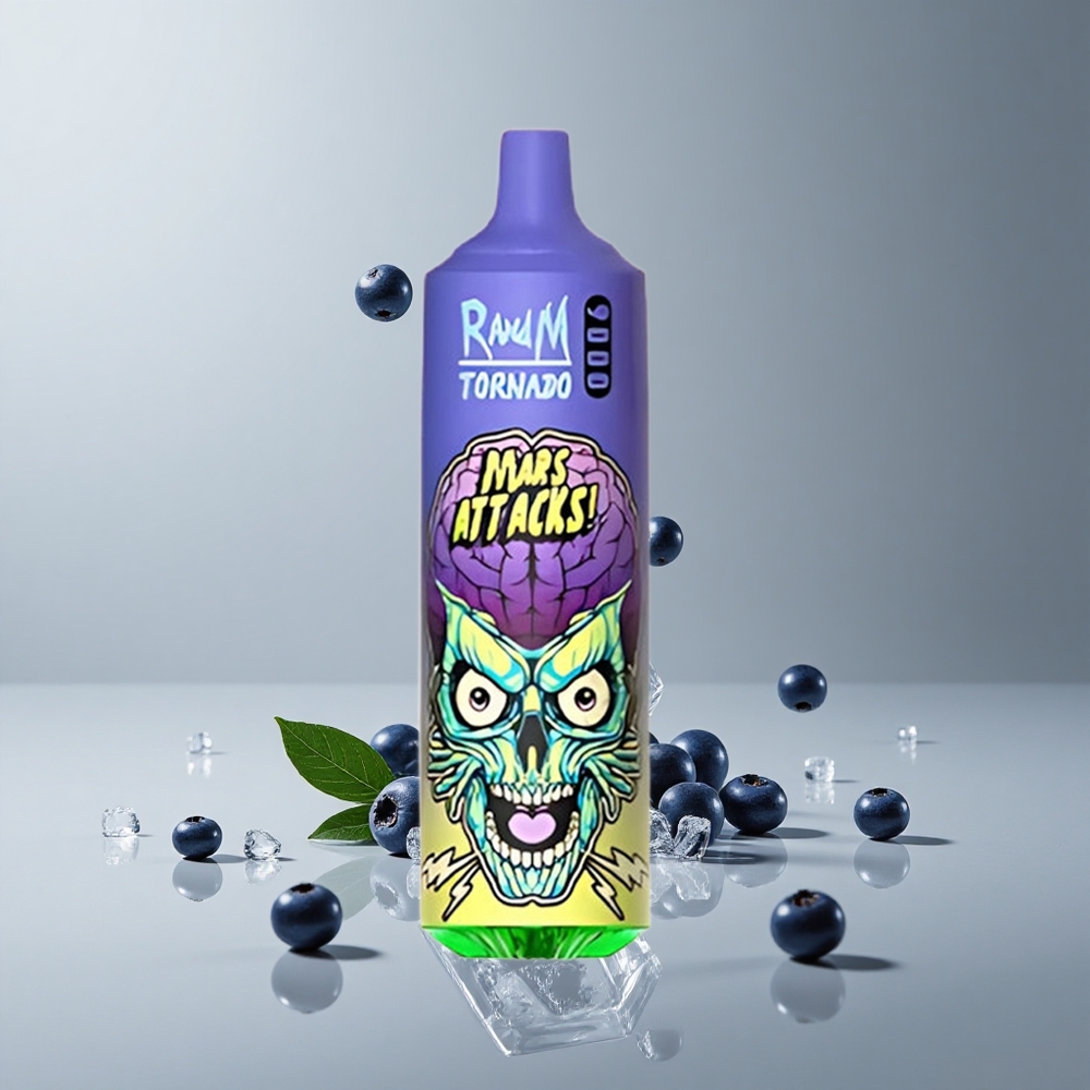 RandM Fumot Tornado 9000パフ ブルーベリーアイス 850mAh充電式 18mL