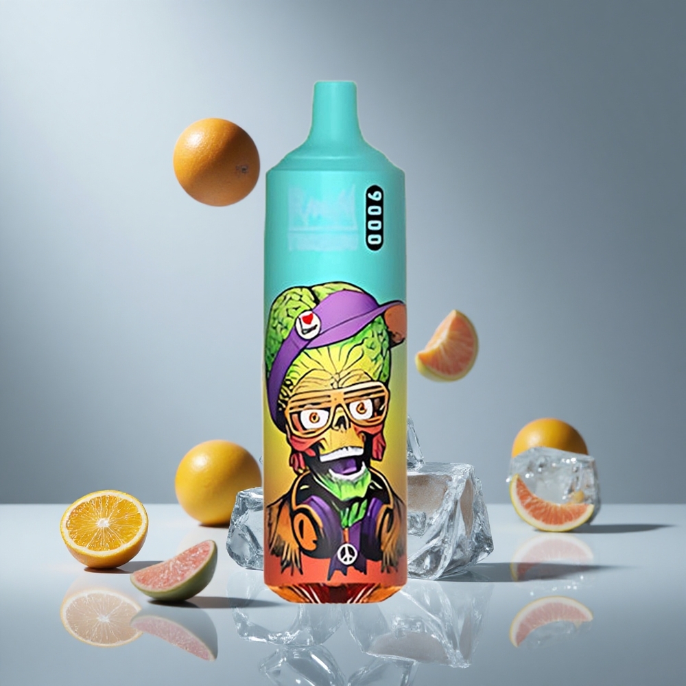 RandM Fumot Tornado 9000パフ ブルーリシャスアイス 850mAh充電可能 18mL