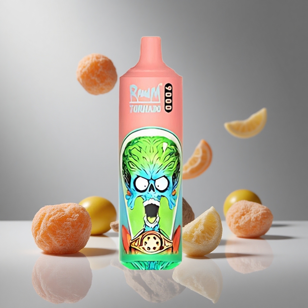 RandM Fumot Tornado 9000パフ グミベア 850mAh充電式 18mLメッシュコイル