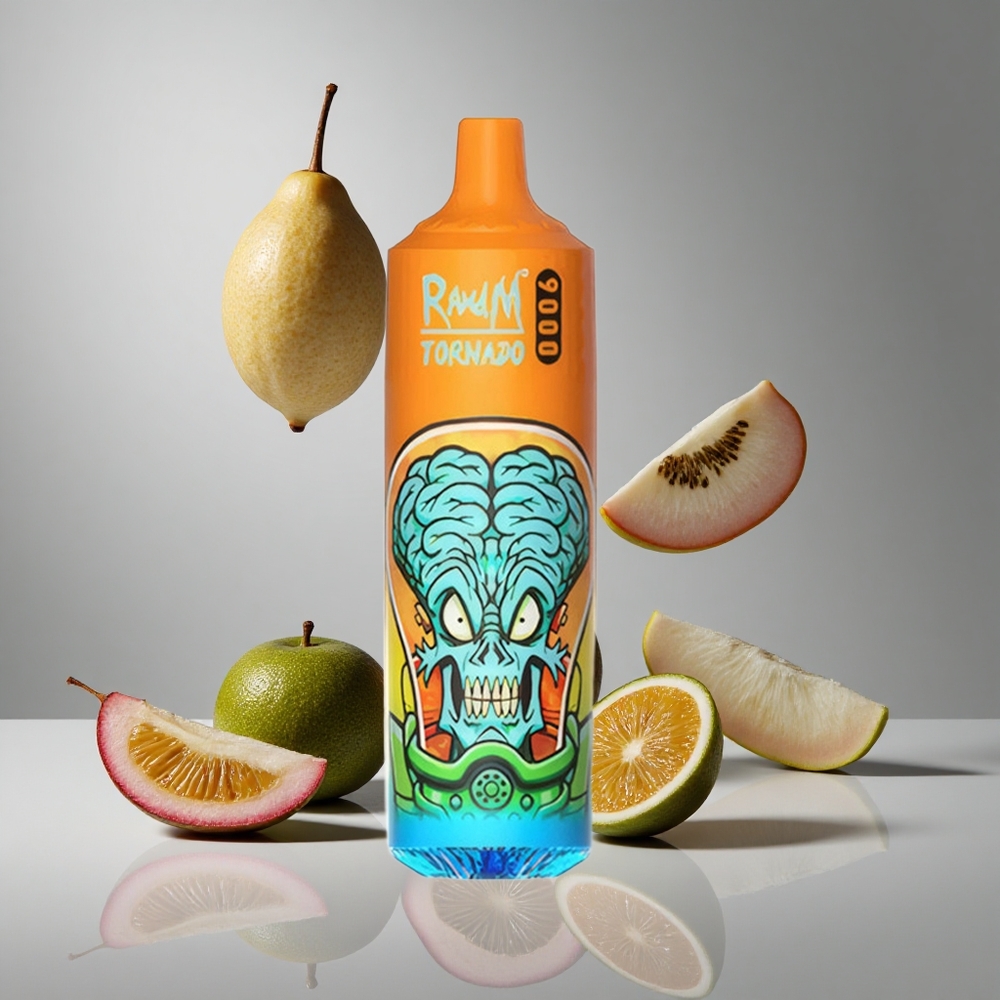 RandM Fumot Tornado 9000 パフ キウイパッションフルーツグアバ 850mAh充電式 18mL