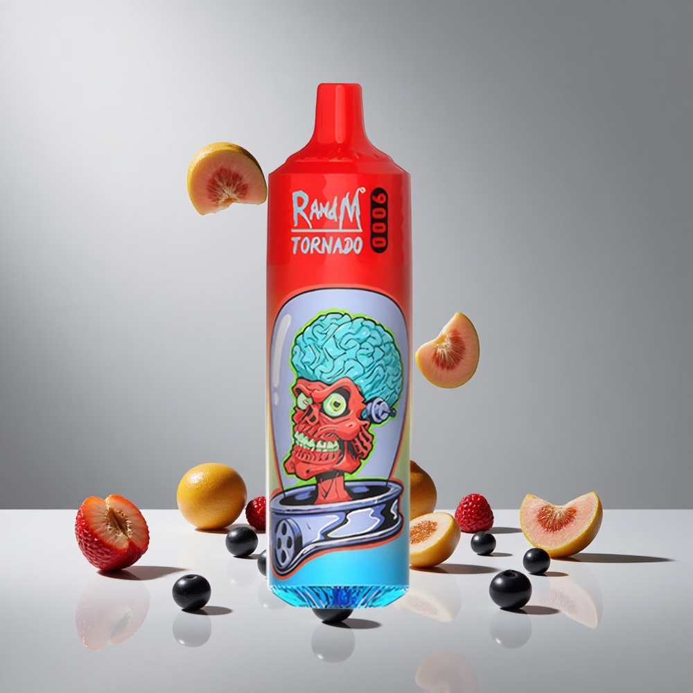 RandM Fumot Tornado 9000パフ ミックスベリー 850mAh充電式 18mLメッシュコイル