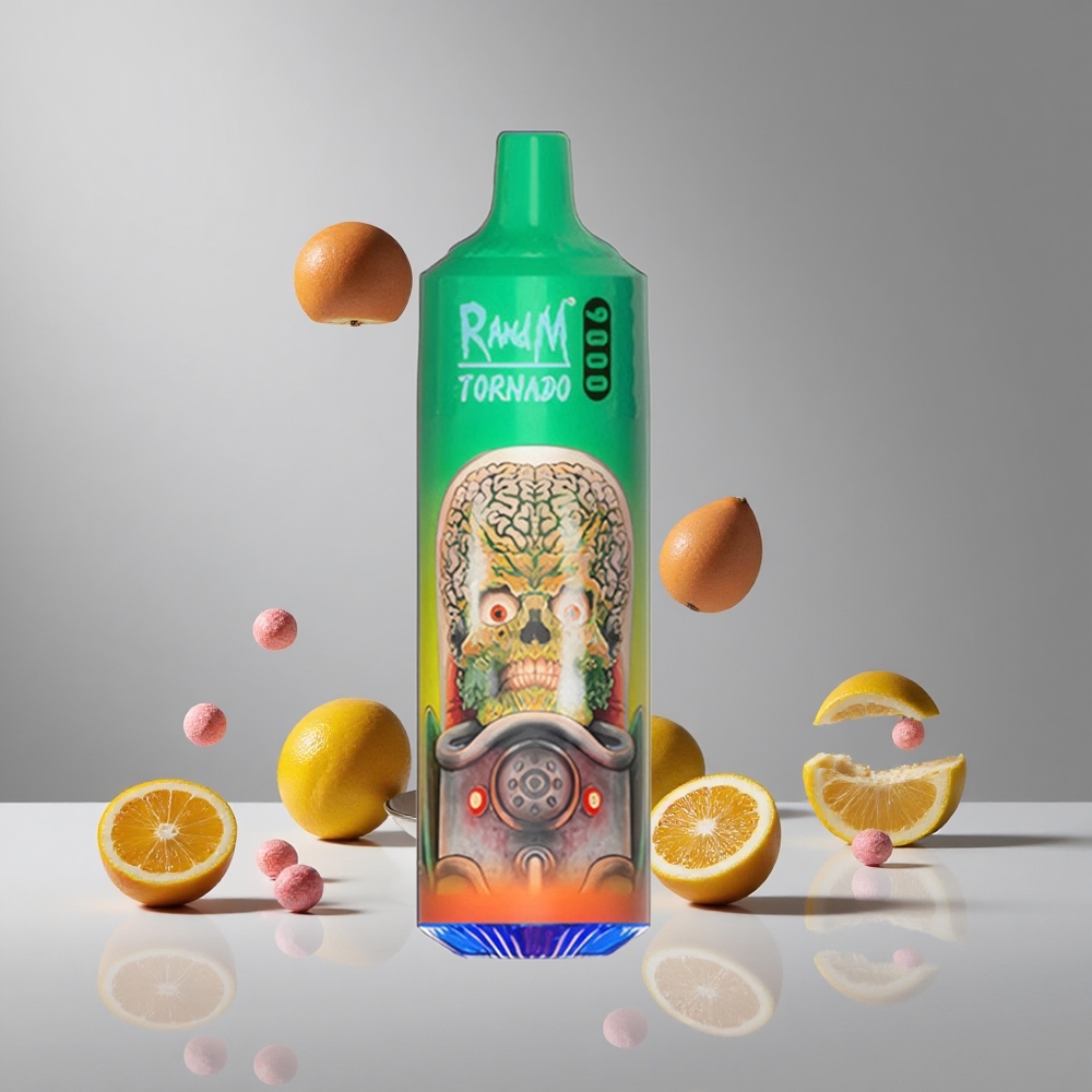 RandM Fumot Tornado 9000パフ レインボーキャンディ 850mAh 充電式 18mL