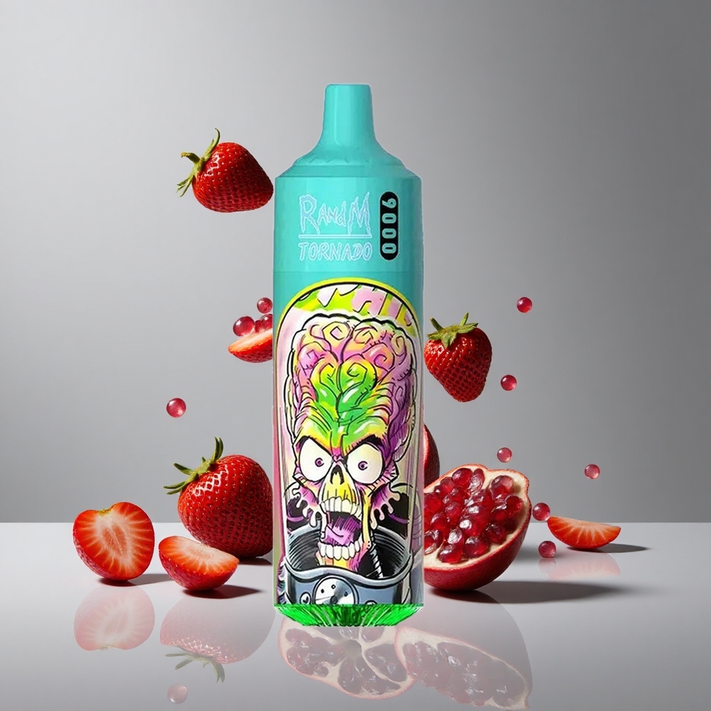 RandM Fumot Tornado 9000パフ ストロベリーポメグラネート 850mAh充電式 18mL